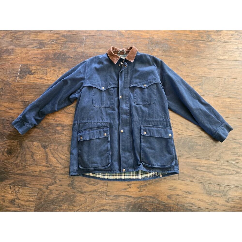 Vtg Outback Trading Co. Swagman Western Anorak Jacket Coat sz Large Hooded Barn